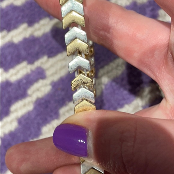 Silver & Gold arrow beaded bracelet - Picture 2 of 3